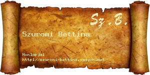 Szuromi Bettina névjegykártya