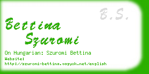 bettina szuromi business card